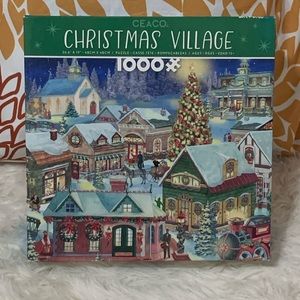 🧩USED 1000pc “Christmas Village ”puzzle 🧩